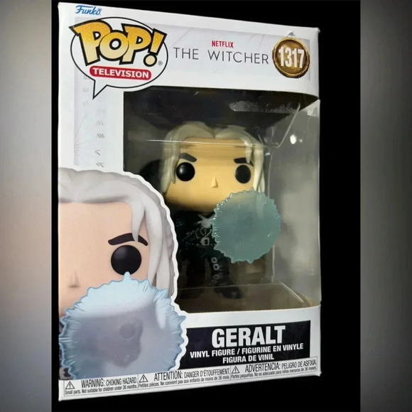 The Witcher - Geralt (Henry Cavill 😔) using Aard - Funko Pop! #1317 - BNIB 🖤🩶 - Picture 4 of 4